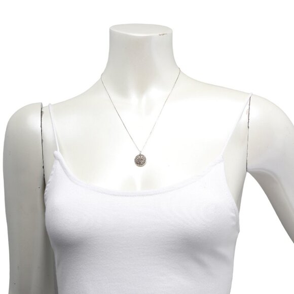 Marcasite Sterling Silver 925 Pendant with Box Chain New - Picture 3 of 15